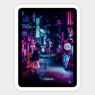 Tokyo Street Neon Synthwave Sticker